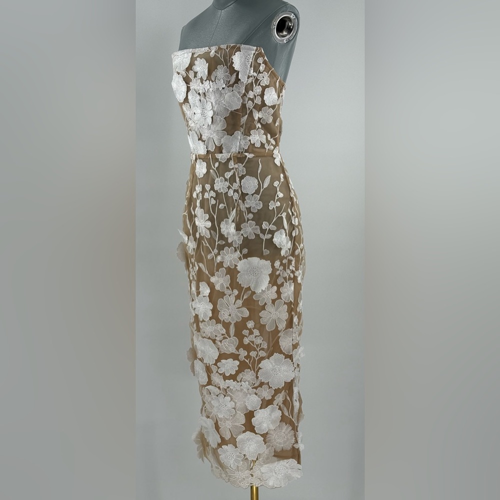 🆕 BRONX & BANCO 🧿 NWOT Jasmine Blanc Corset Midi Dress, Sz L US 8 - Picture 6 of 17